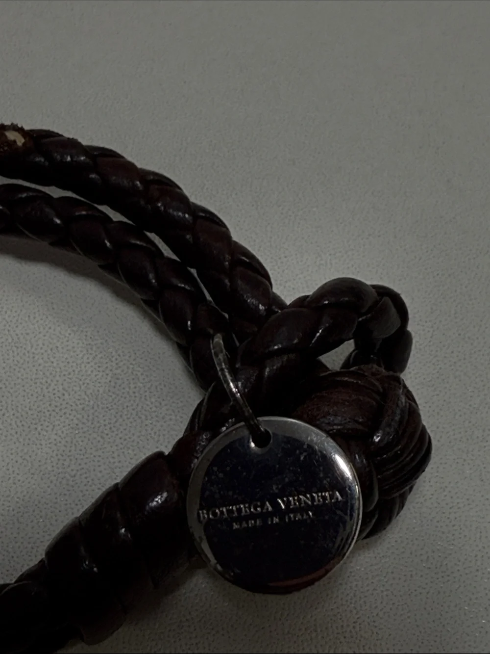 Vintage Bottega Veneta Double-Row Intrecciato Nappa Leather Bracelet - Picture 2 of 6